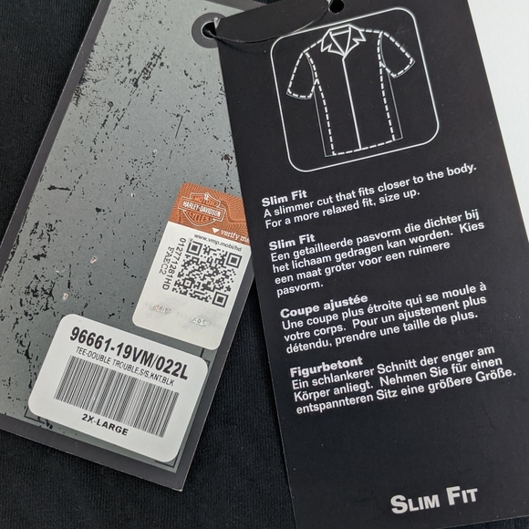 Harley Davidson Double Trouble Slim Fit Tshirt NWT Sz XL - Picture 3 of 5